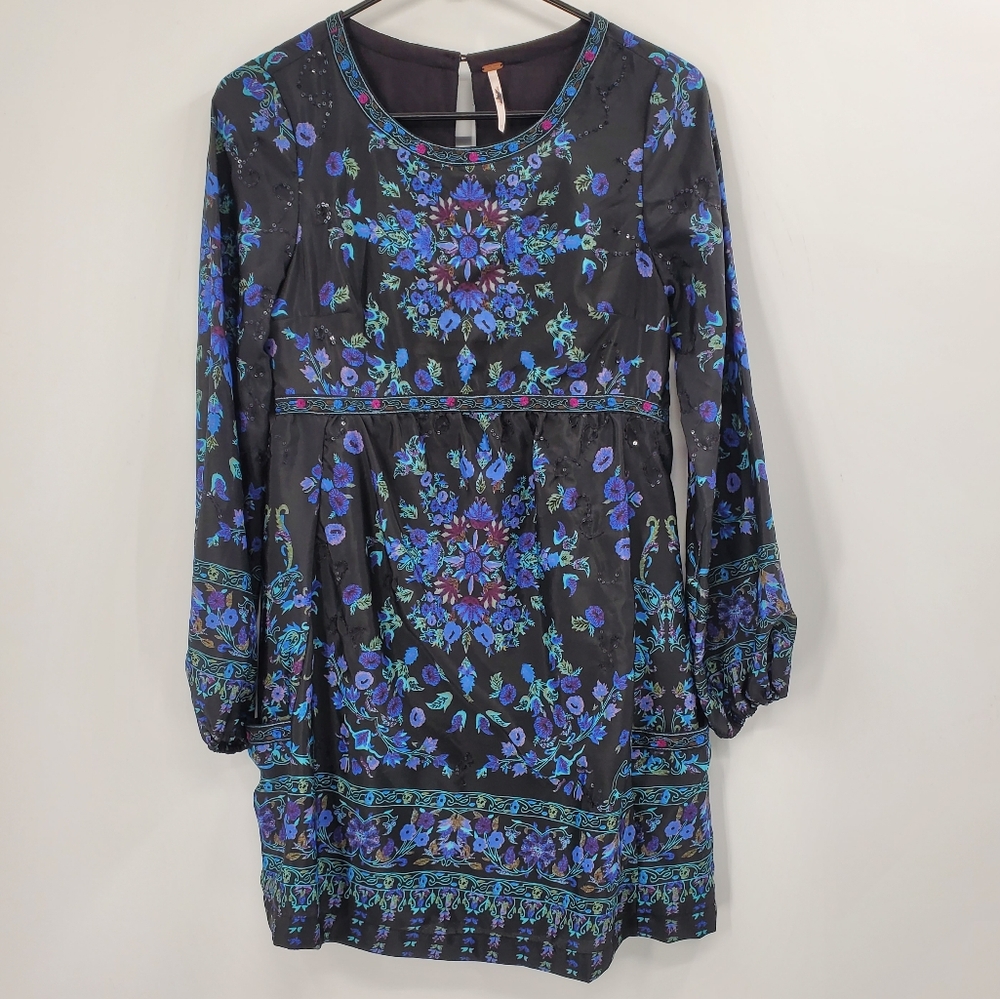 Free People Sequin Matroyshka Russian Doll Tunic‎ Dress Size 0